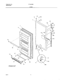 DOOR Diagram and Parts List for FFU20G9HW3  Frigidaire Freezer