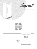 COVER Diagram and Parts List for UL2110A0  Electrolux Freezer