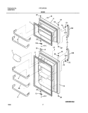 DOOR Diagram and Parts List for FRT21FD3AT5  Frigidaire Refrigerator