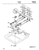 BURNER Diagram and Parts List for FGC26C3HDA  Frigidaire Cooktop