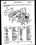 BACKGUARD Diagram and Parts List for 30-3851-23-05  Tappan Range