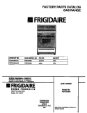 COVER Diagram and Parts List for FGF353BADG  Frigidaire Range