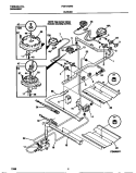 BURNER Diagram and Parts List for FGF379WESD  Frigidaire Range