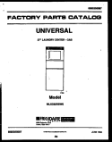 COVER Diagram and Parts List for MLXG62RBW0  Tappan Washer Dryer Combo