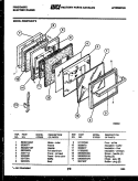 DOOR PARTS Diagram and Parts List for RSE37BAF5  Frigidaire Range