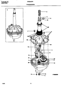TRANSMISSION Diagram and Parts List for FWS645RBT2  Frigidaire Washer