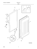 DOOR Diagram and Parts List for KRS221LHY0  Kelvinator Refrigerator