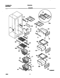 SHELVES Diagram and Parts List for FRS24ZGGB1  Frigidaire Refrigerator