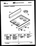 BACKGUARD AND COOKTOP PARTS Diagram and Parts List for 30KGMAWAN4  Tappan Range