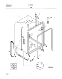 TUB Diagram and Parts List for GLDB653AS1  Frigidaire Dishwasher