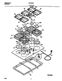 COOKTOP Diagram and Parts List for FGC6X9XEBC  Frigidaire Cooktop