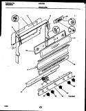 BACKGUARD Diagram and Parts List for GF610RXW2  Frigidaire Range