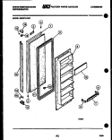 FREEZER DOOR PARTS Diagram and Parts List for RS227LCF0  Frigidaire Refrigerator