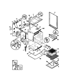 BODY Diagram and Parts List for FEF350CCTB  Frigidaire Range
