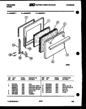 DOOR PARTS Diagram and Parts List for RA30EH1  Frigidaire Range