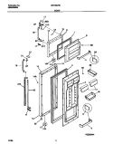 DOOR Diagram and Parts List for GRT22QRCD0  Gibson Refrigerator
