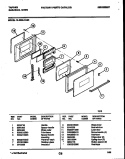 DOOR PARTS Diagram and Parts List for 12-2299-10 04 Tappan Range