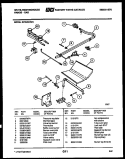 BURNER, MANIFOLD AND GAS CONTROL Diagram and Parts List for GF204KXD3  Frigidaire Range
