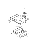TOP, DRAWER Diagram and Parts List for KF320JDW0  Frigidaire Range