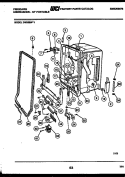 TUB AND FRAME PARTS Diagram and Parts List for DW2558PW1  Frigidaire Dishwasher