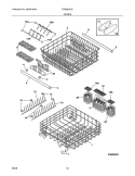 RACKS Diagram and Parts List for FDB2830CES1  Frigidaire Dishwasher