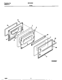 DOOR Diagram and Parts List for WEF322BEWA  Frigidaire Range