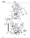 MOTOR / TUB Diagram and Parts List for FLSE72GCS4  Frigidaire Washer Dryer Combo