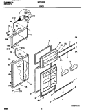 DOORS Diagram and Parts List for MRT18PNHW0  Frigidaire Refrigerator