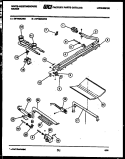 BURNER, MANIFOLD AND GAS CONTROL Diagram and Parts List for GF780KXW3  Frigidaire Range