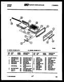 BROILER DRAWER PARTS Diagram and Parts List for 30-2538-66-03  Tappan Range