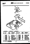 BURNER BOX PARTS Diagram and Parts List for GPG38BEL0  Frigidaire Range