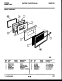 LOWER OVEN DOOR PARTS Diagram and Parts List for 72-3657-00-13  Tappan Range
