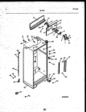 CABINET PARTS Diagram and Parts List for 95-2182-23-00  Tappan Refrigerator