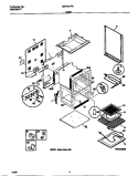 BODY Diagram and Parts List for MEF301PBDH  Frigidaire Range