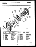 DOOR PARTS Diagram and Parts List for GPG39WNW3  Frigidaire Range