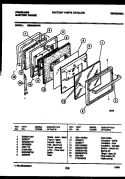 DOOR PARTS Diagram and Parts List for RES34BNW3  Frigidaire Range