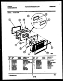 LOWER OVEN DOOR PARTS Diagram and Parts List for 73-3951-00-03  Tappan Range