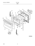 DOOR Diagram and Parts List for FGFL79GCD  Frigidaire Range