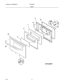 DOOR Diagram and Parts List for TEF326FSF  Tappan Range