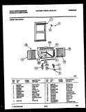 CABINET AND INSTALLATION PARTS Diagram and Parts List for WAH119P2A1  Frigidaire Air Conditioner