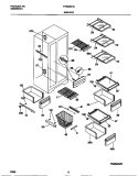 SHELVES Diagram and Parts List for FRS28XHAD3  Frigidaire Refrigerator