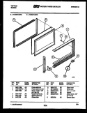 UPPER OVEN DOOR PARTS Diagram and Parts List for 73-3957-23-09  Tappan Range