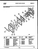 DOOR PARTS Diagram and Parts List for 30-3991-00-03  Tappan Range