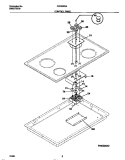 CONTROL PANEL Diagram and Parts List for FEC6X6XACD  Frigidaire Cooktop