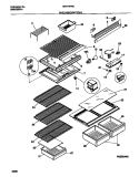 SHELVES / CONTROLS Diagram and Parts List for MRT18FNCD0  Uni Refrigerator