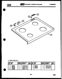 COOKTOP PARTS Diagram and Parts List for 31-2377-00-01  Tappan Range
