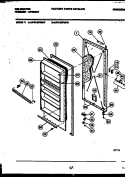DOOR PARTS Diagram and Parts List for UFS160FM5W  Kelvinator Freezer