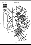 CABINET PARTS Diagram and Parts List for RD19F7WS3B  Gibson Refrigerator