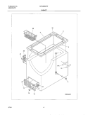 CABINET Diagram and Parts List for MFC09M3FW3  Frigidaire Freezer
