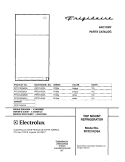COVER Diagram and Parts List for FRT21KD3AW1  Frigidaire Refrigerator